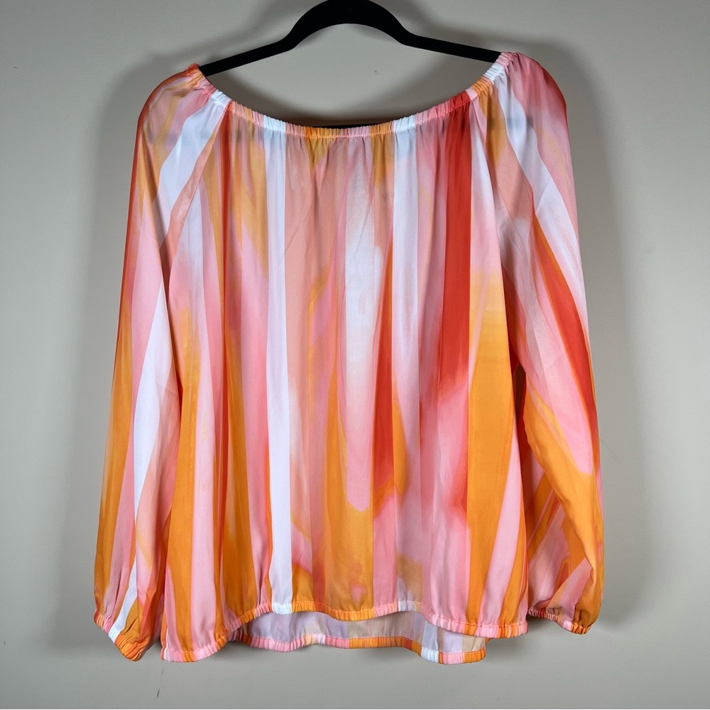 Calvin Klein Sheer Off Shoulder Top